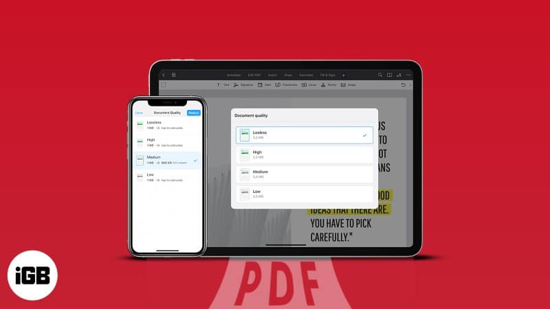 Najboljši način za stiskanje velikosti datoteke PDF v napravah iPhone in iPad