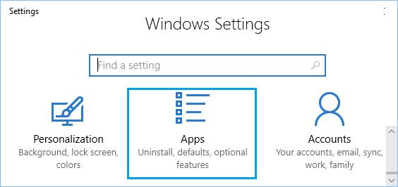 Zavihek Aplikacije na zaslonu z nastavitvami sistema Windows